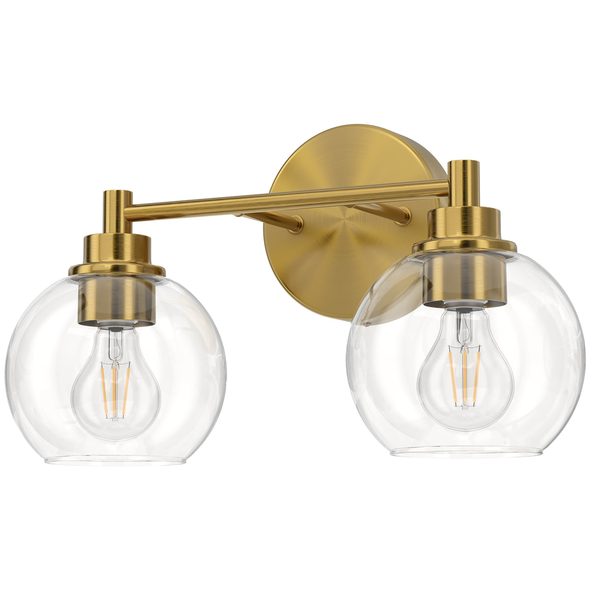 VONLUCE Bathroom Light Fixtures, 2-Light Bathroom Vanity Light with Gl ...