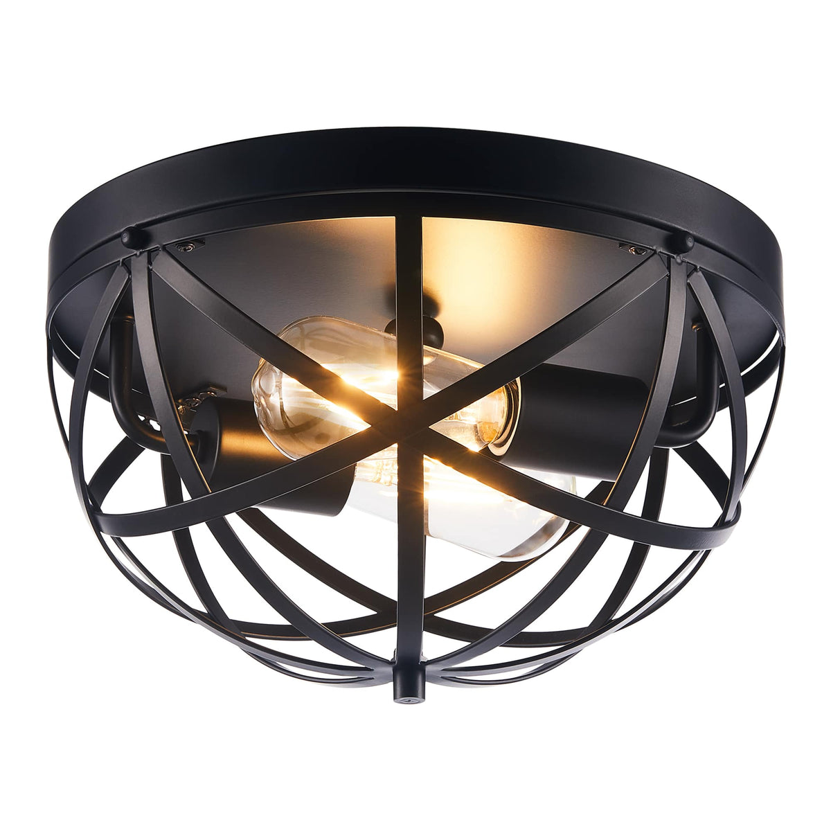 Caged Geometric Flush Mount Ceiling L...