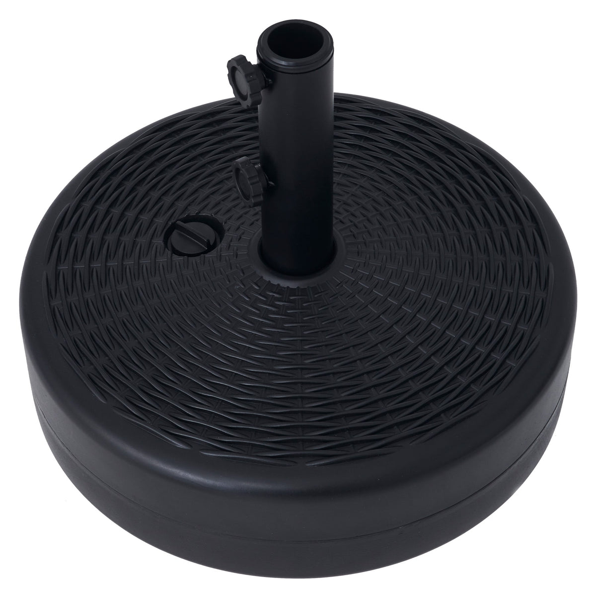 black patio umbrella with stand 18" Outdoor Umbrella Stand for Entryway Deck Lawn and More, Black – Vonluce