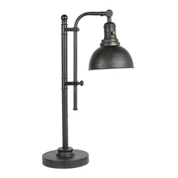 Rustic Desk Lamp Black Adjustable, Industrial Style Metal Task Lamp (25"-29"), ETL Certificate